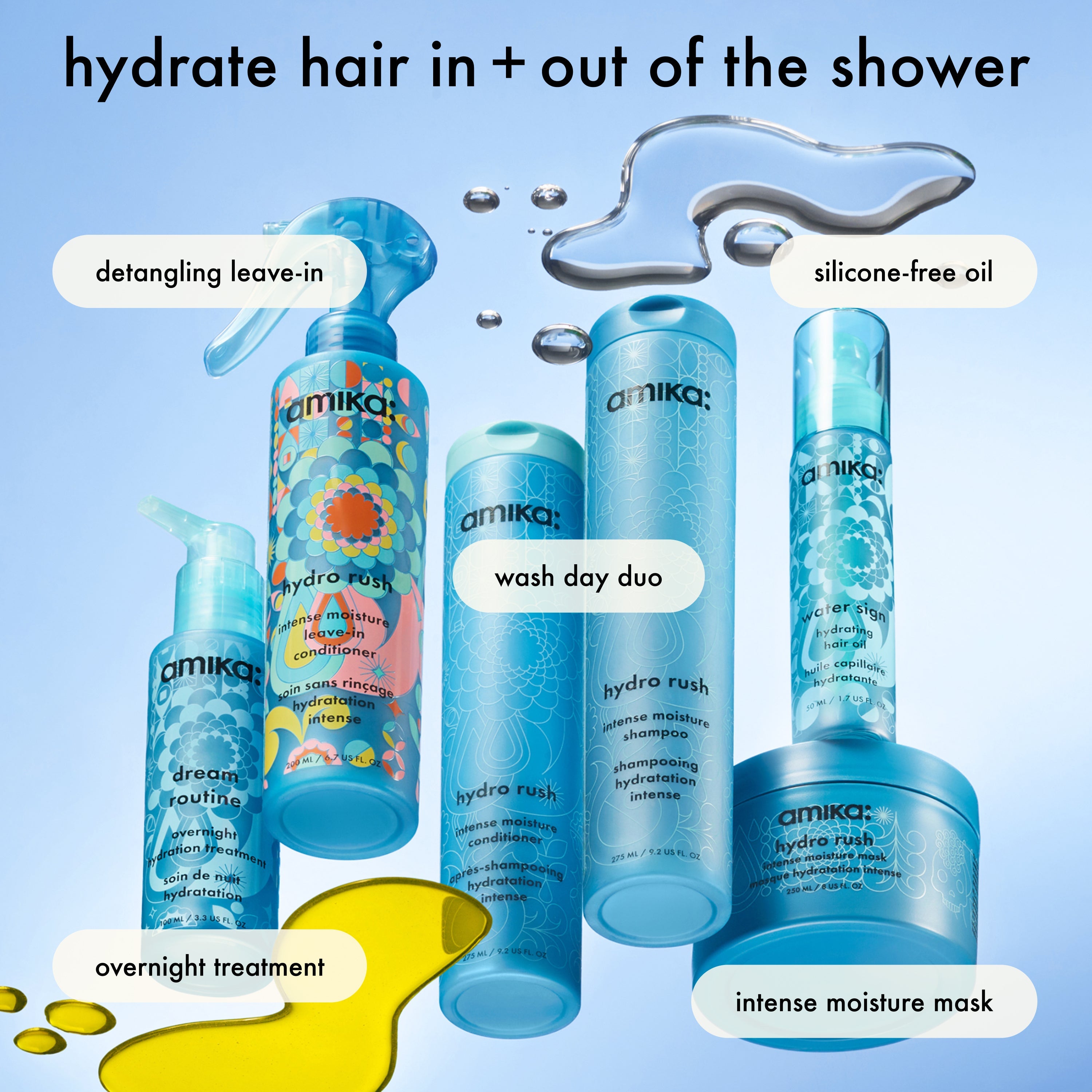 amika hydro rush intense moisture mask – amika Haarpflege