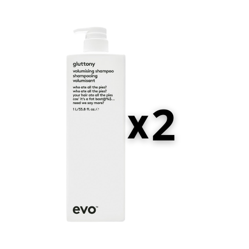 Evo Set 2x Gluttony Volumising Shampoo 1000ml
