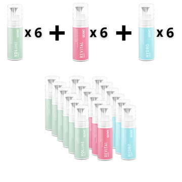 GLYNT Bundle x6 Volume Shot + x6 Revital Shot + x6 Hydro Shot 50ml