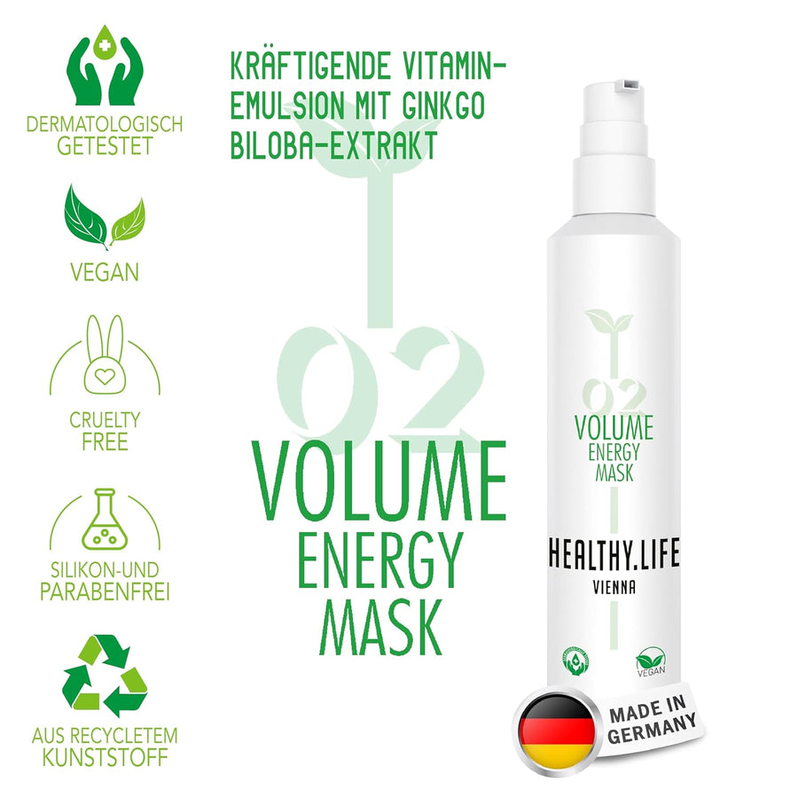 HEALTHY.LIFE VIENNA Volume Energy Mask 200ml - Fülle und Volumen für feines Haar