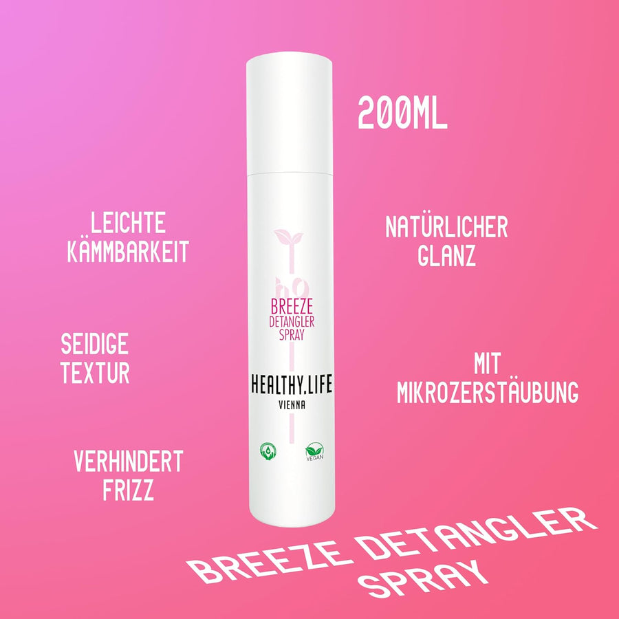 HEALTHY.LIFE VIENNA Breeze Detangler Spray 200ml - Anti-Frizz Spray for Easy Combing