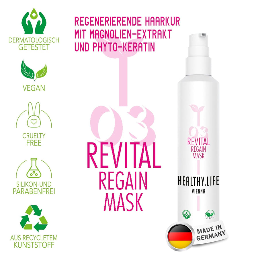 HEALTHY.LIFE VIENNA Revital Regain Mask 200ml - Pflege und Schutz für Coloriertes Haar