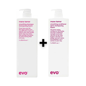 Evo Set Mane Tamer Smoothing Shampoo 1000ml + Mane Tamer Smoothing Conditioner 1000ml