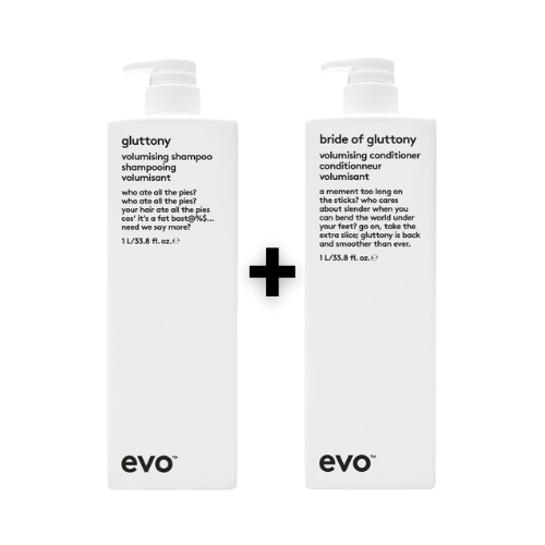 Evo Set Gluttony Volume Shampoo 1000ml + Bride of Gluttony Volumising Conditioner 1000ml - HauptSacheShop