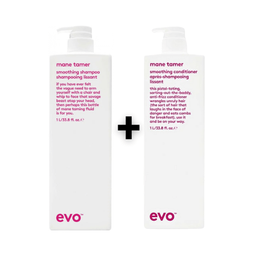 Evo Set Mane Tamer Smoothing Shampoo 1000ml + Mane Tamer Smoothing Conditioner 1000ml - HauptSacheShop