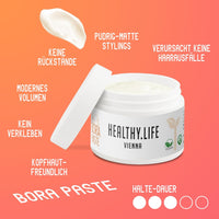 HEALTHY LIFE VIENNA Bora Paste 50ml - Matte Stylingpaste für texturierte, natürliche Looks - HauptSacheShop