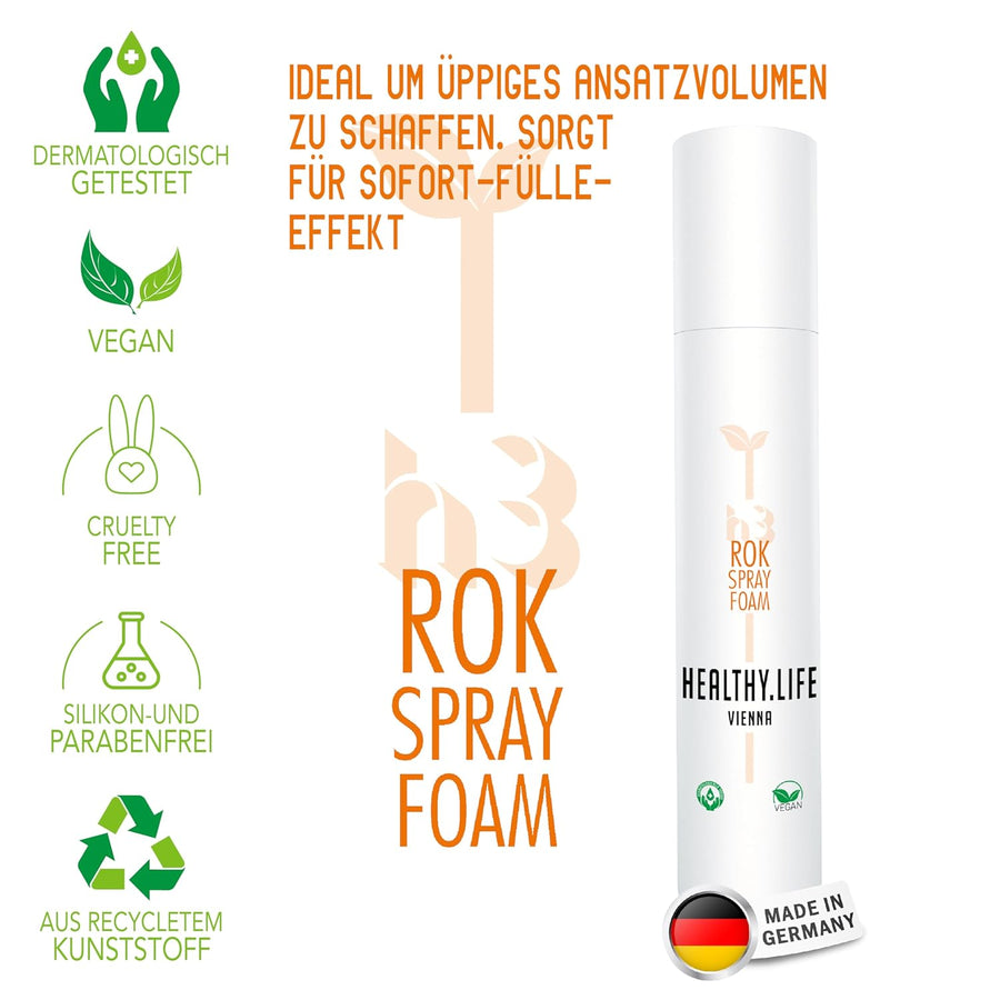 HEALTHY LIFE VIENNA Rok Spray Foam 200ml Lust Root Volume - Schaumfestiger - HauptSacheShop