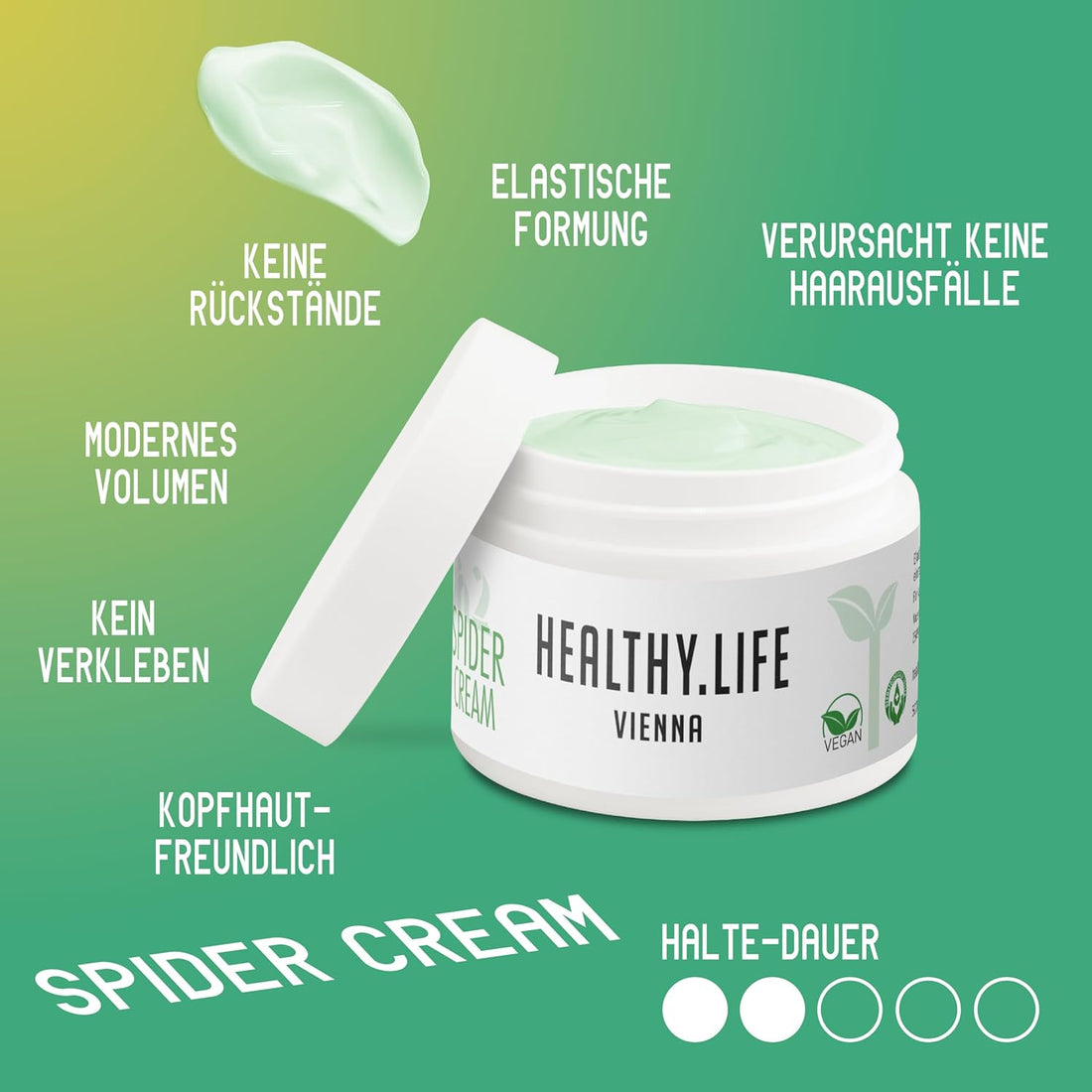 HEALTHY LIFE VIENNA Spider Cream 50ml - Elastische Formcreme – mittlerer Halt - HauptSacheShop