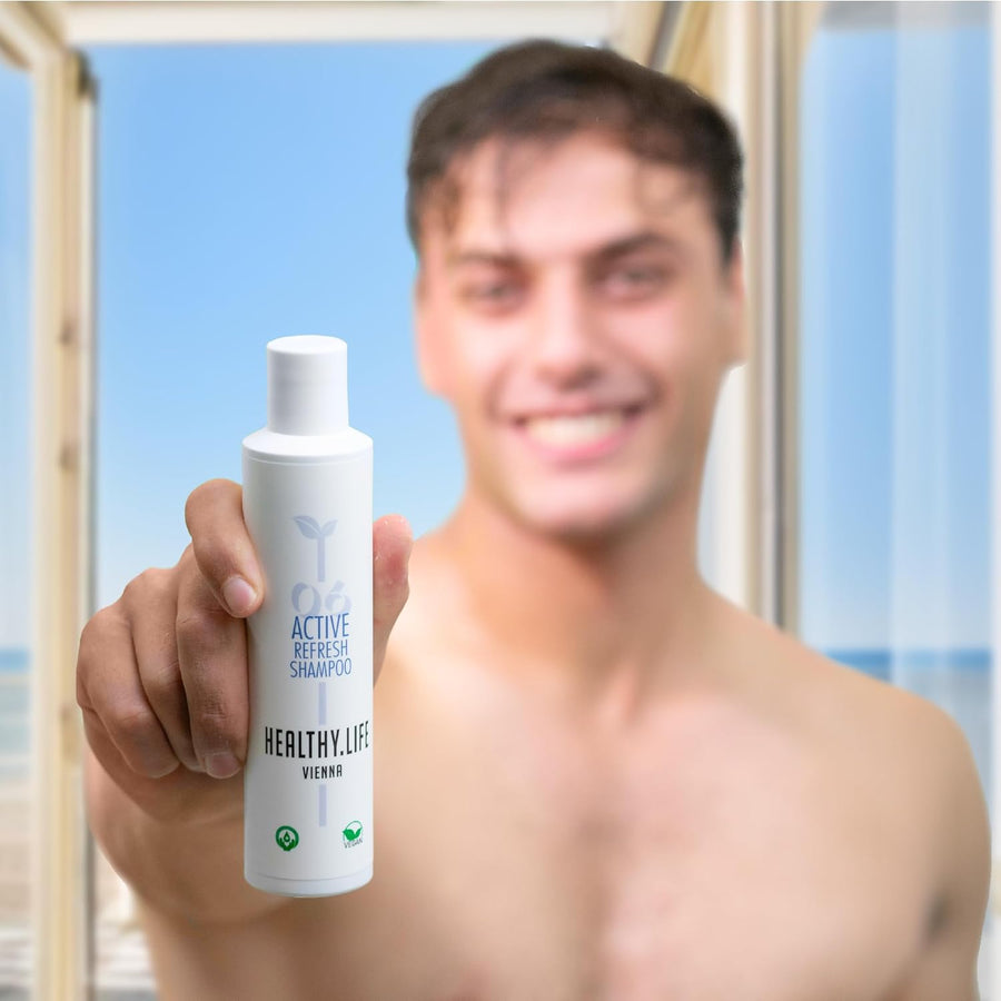 HEALTHY.LIFE VIENNA Active Refresh Shampoo 200ml mit Koffein & Grünem Tee - HauptSacheShop