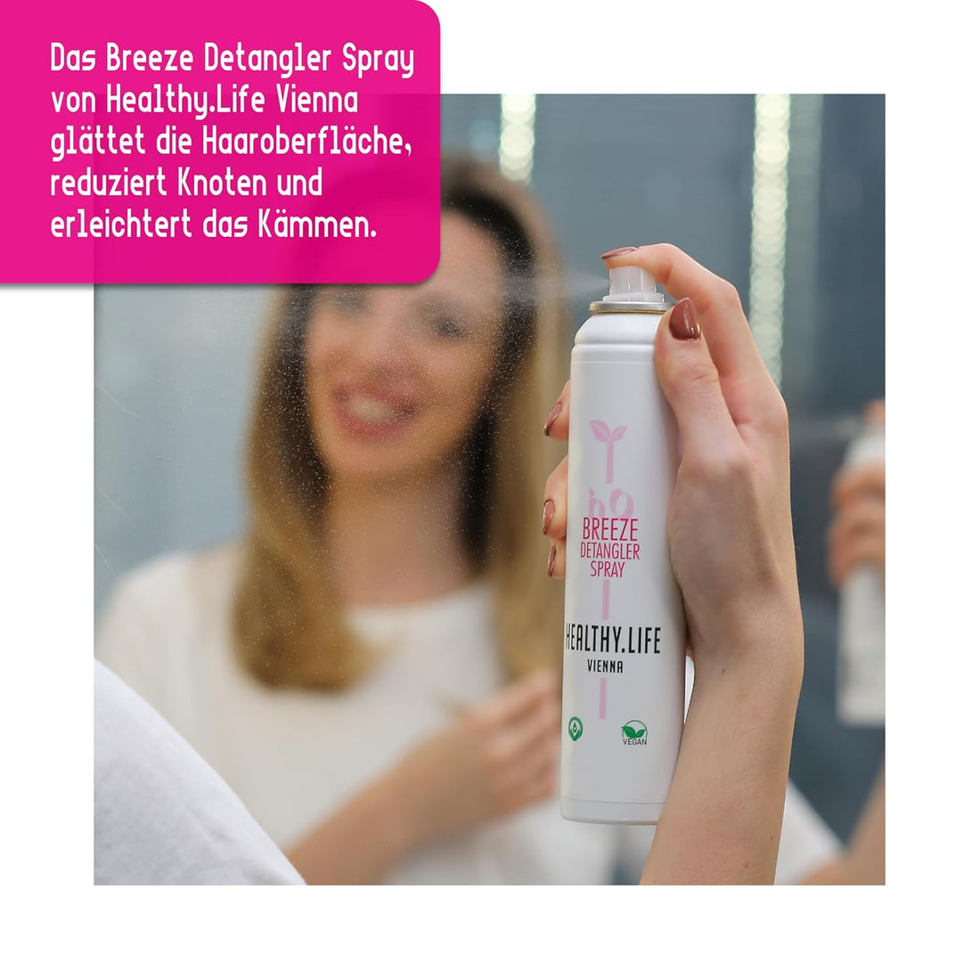 HEALTHY.LIFE VIENNA Breeze Detangler Spray 200ml - Anti - Frizz Spray for Easy Combing - HauptSacheShop