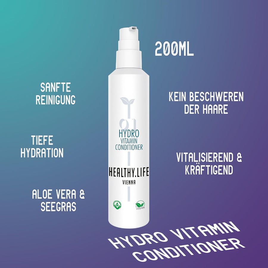 HEALTHY.LIFE VIENNA Hydro Vitamin Conditioner 200ml - Feuchtigkeits - Kick für jeden Haartyp - HauptSacheShop