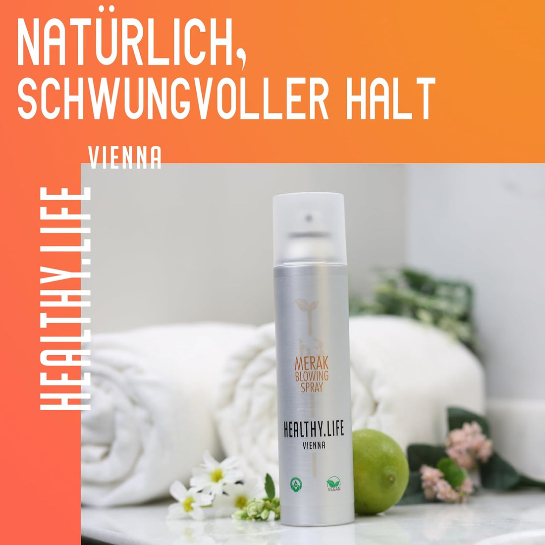 HEALTHY.LIFE VIENNA Merak Blowing Spray 300ml - Hairspray for Natural, Bouncy Hold - HauptSacheShop