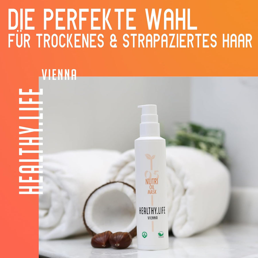 HEALTHY.LIFE VIENNA Nutri Oil Mask 200ml - Geschmeidigkeit für kräftiges und trockenes Haar - HauptSacheShop