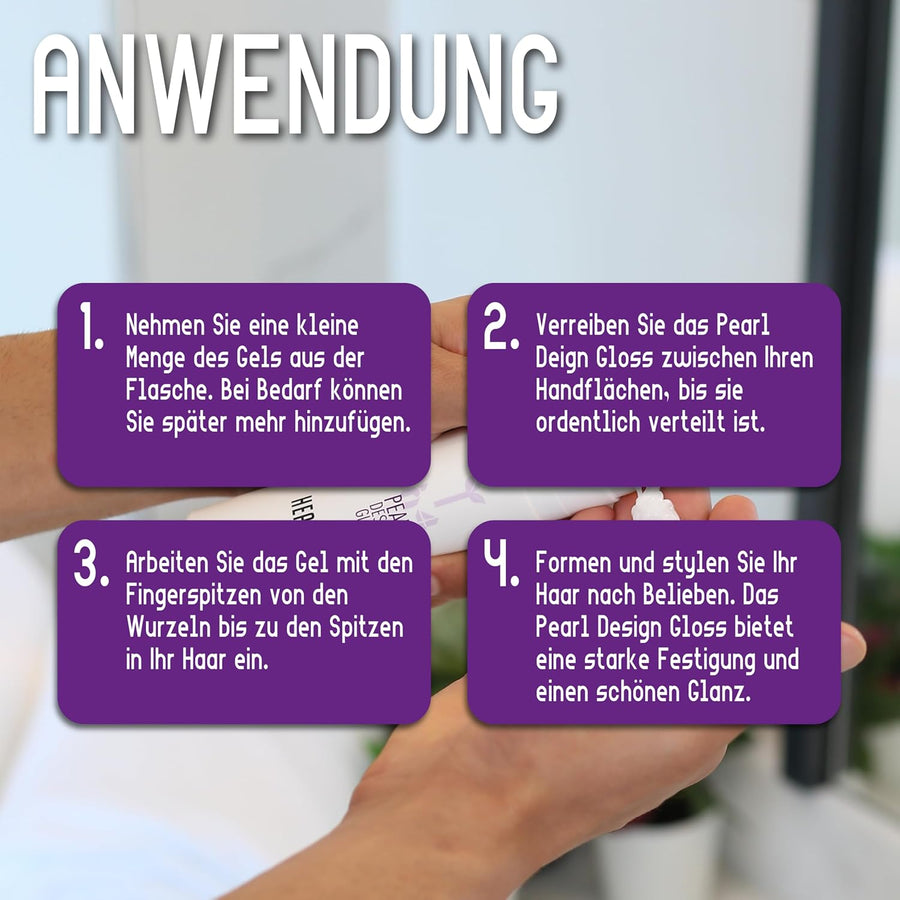 HEALTHY.LIFE VIENNA PEARL Design Gloss Haargel 100ml - Modellier - Gel mit reflektierendem Perlmutt - Effekt - HauptSacheShop