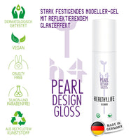HEALTHY.LIFE VIENNA PEARL Design Gloss Haargel 100ml - Modellier - Gel mit reflektierendem Perlmutt - Effekt - HauptSacheShop