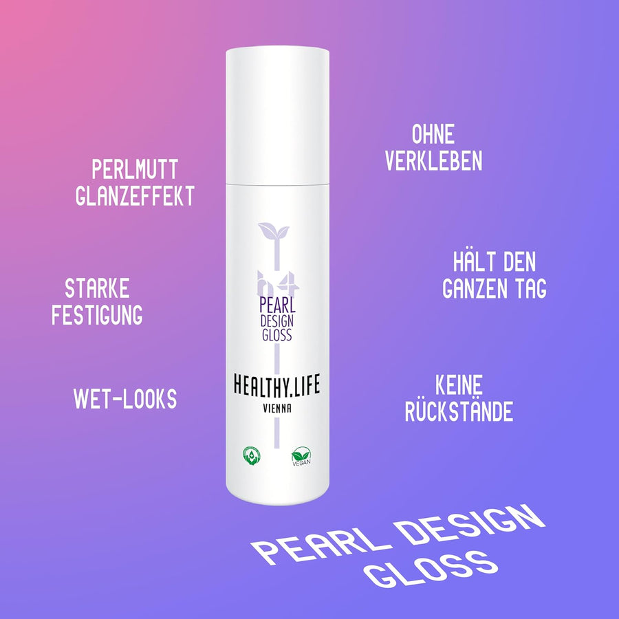 HEALTHY.LIFE VIENNA PEARL Design Gloss Haargel 100ml - Modellier - Gel mit reflektierendem Perlmutt - Effekt - HauptSacheShop