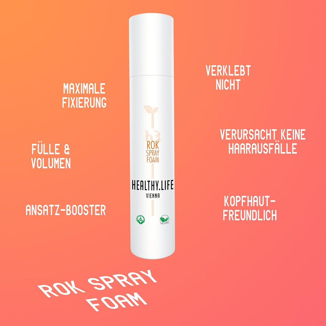 HEALTHY.LIFE VIENNA Rok Spray Foam 200ml Volumen Schaumfestiger - HauptSacheShop