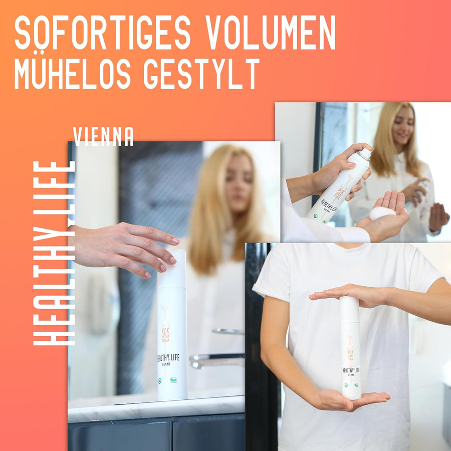 HEALTHY.LIFE VIENNA Rok Spray Foam 200ml Volumen Schaumfestiger - HauptSacheShop