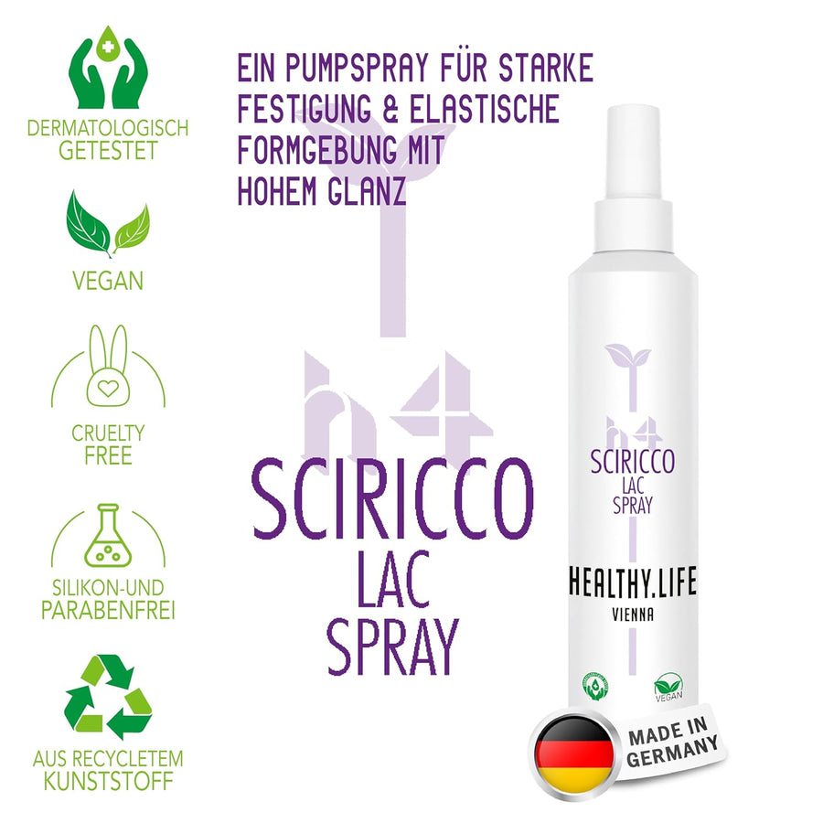 HEALTHY.LIFE VIENNA Scirocco Lac Spray 200ml - Pumpspray für elastische Formgebung - HauptSacheShop