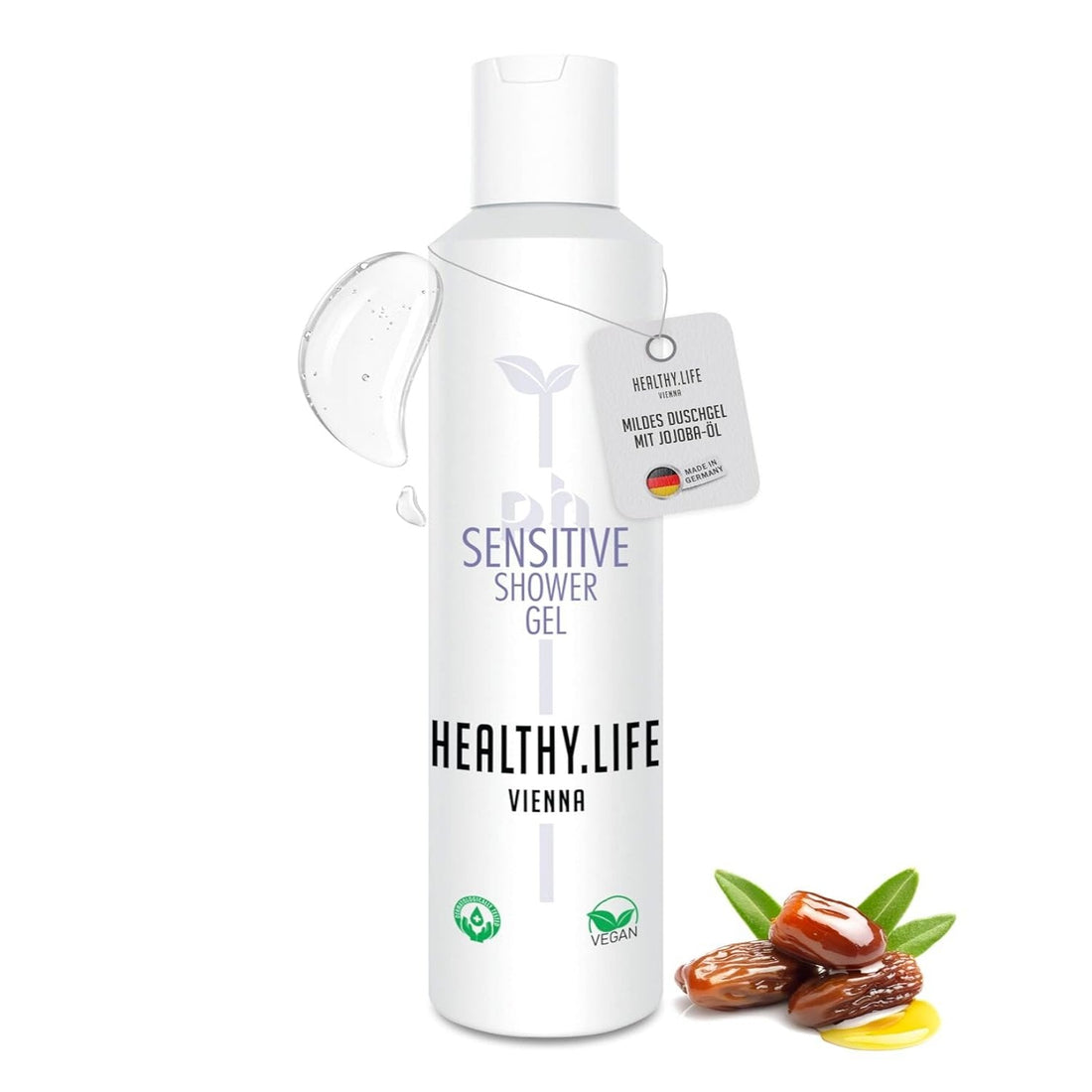 HEALTHY.LIFE VIENNA Sensitive Shower Gel 200ml mit Jojoba - Öl - HauptSacheShop