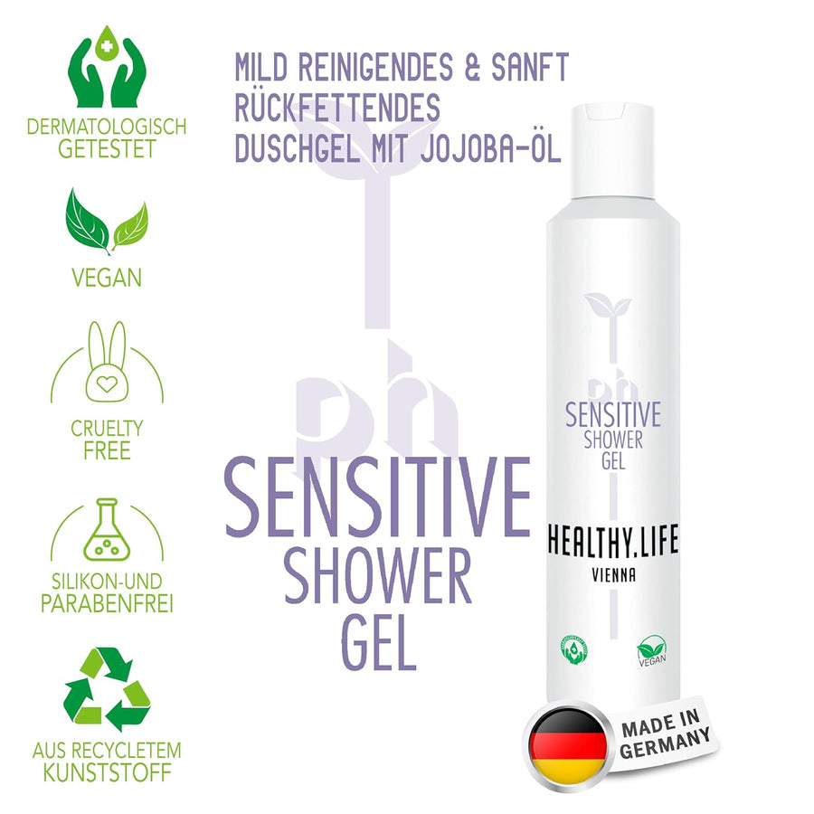 HEALTHY.LIFE VIENNA Sensitive Shower Gel 200ml mit Jojoba - Öl - HauptSacheShop