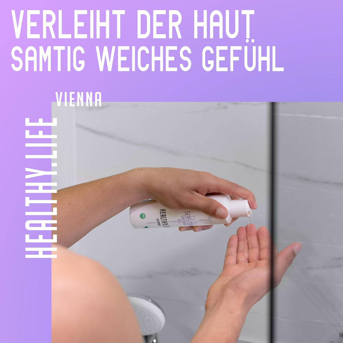 HEALTHY.LIFE VIENNA Sensitive Shower Gel 200ml mit Jojoba - Öl - HauptSacheShop