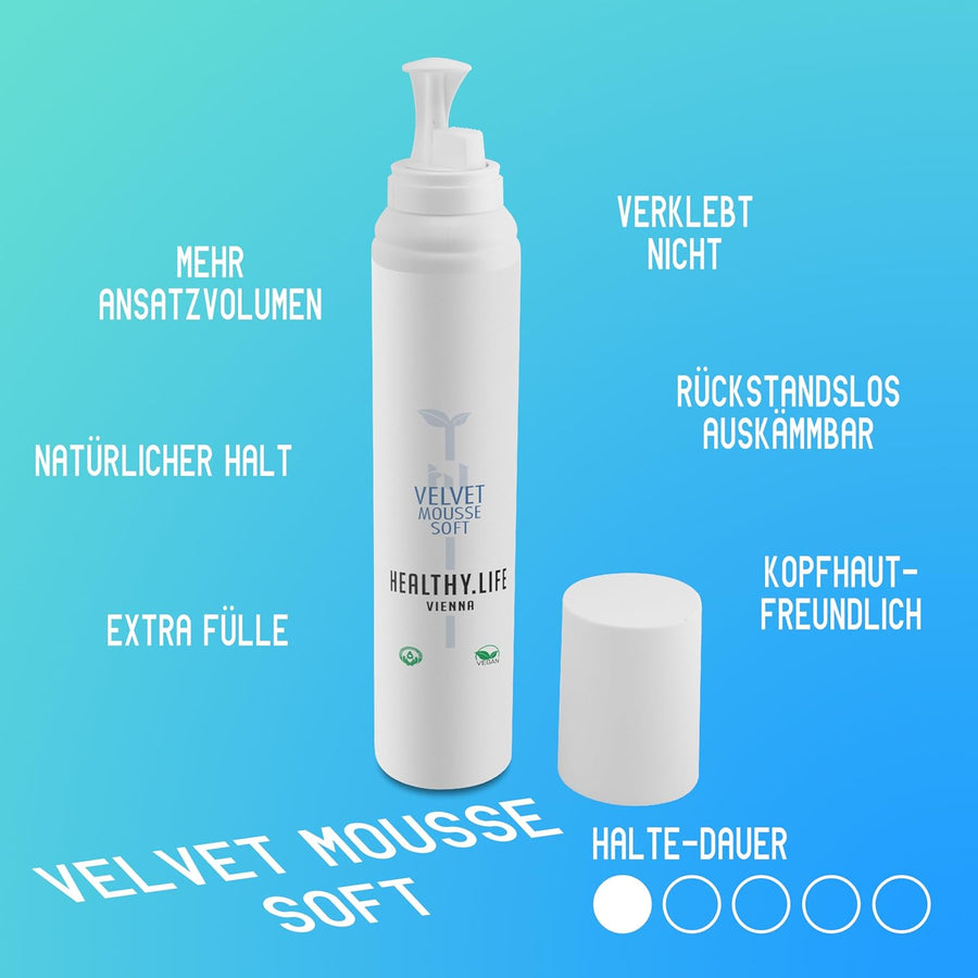 HEALTHY.LIFE VIENNA Velvet Mousse Soft 200ml Volumen Schaumfestiger - HauptSacheShop