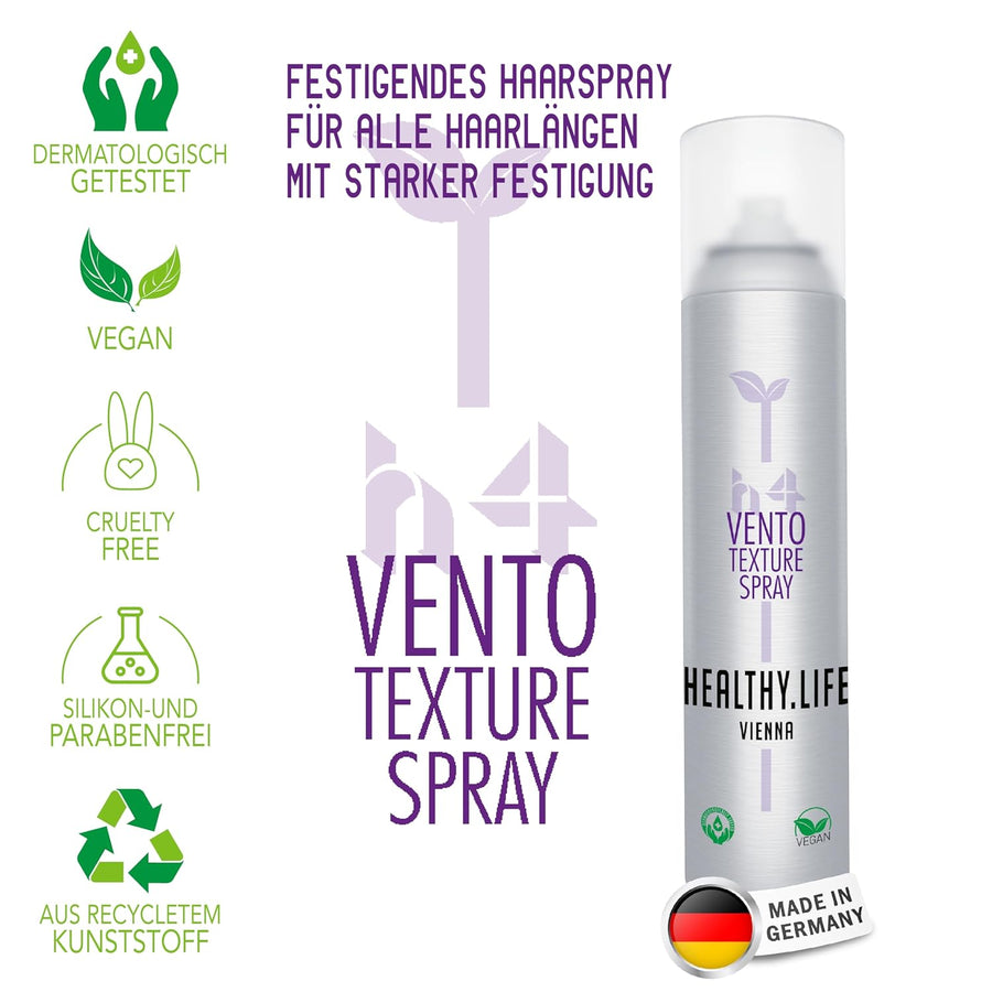 HEALTHY.LIFE VIENNA Vento Texture 300ml - Hairspray for Strong Hold and Structure - HauptSacheShop