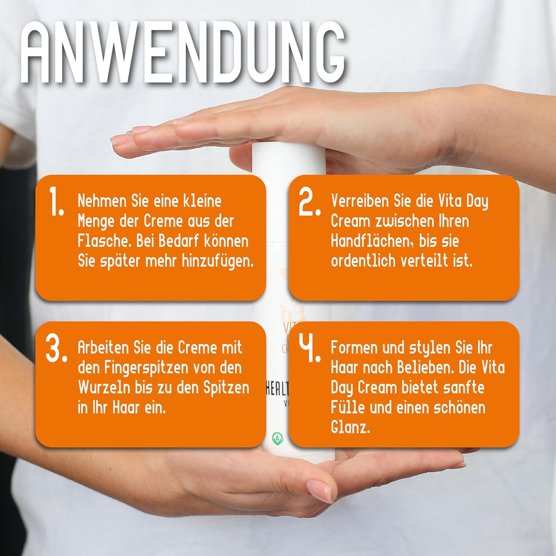 HEALTHY.LIFE VIENNA Vita Day Cream 100ml - Föhncreme für Feuchtigkeit, Fülle und Glanz - HauptSacheShop